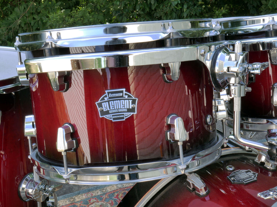 Ludwig Element Birch 5pc Shell Pack - Deep Redburst