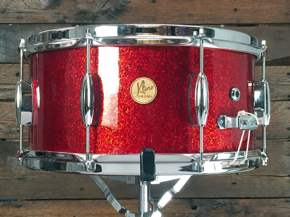 Kline Drums 14" x 7" 3 ply Snare in Red Sparkle