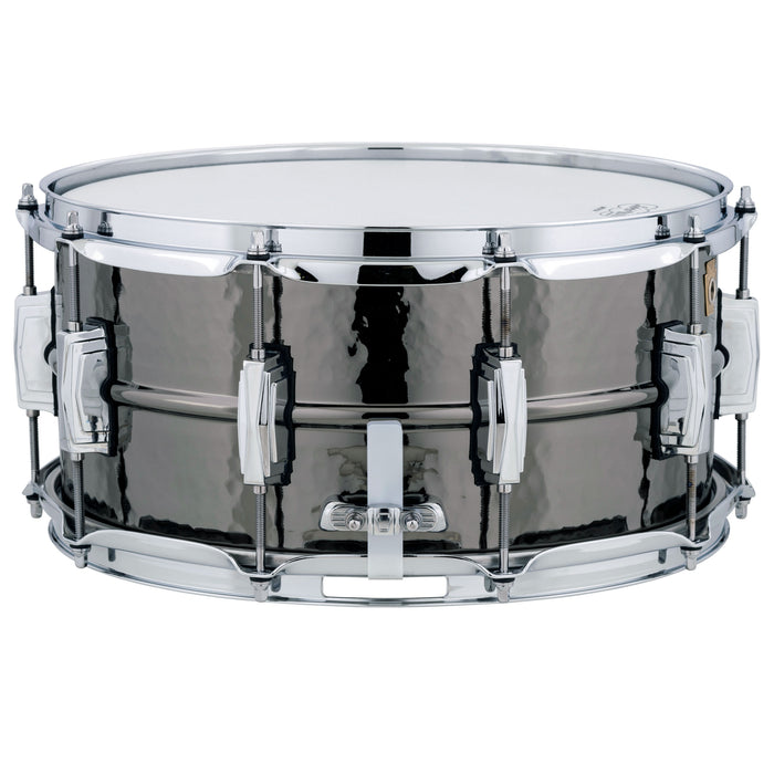 LUDWIG 14 X 6.5 LB417K HAMMERED BLACK BEAUTY SNARE DRUM, BRASS SHELL, –  Drumazon