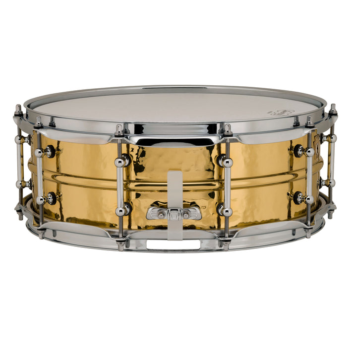Ludwig 5" x 14" Hammered Brass Snare Drum w/ Tube lugs