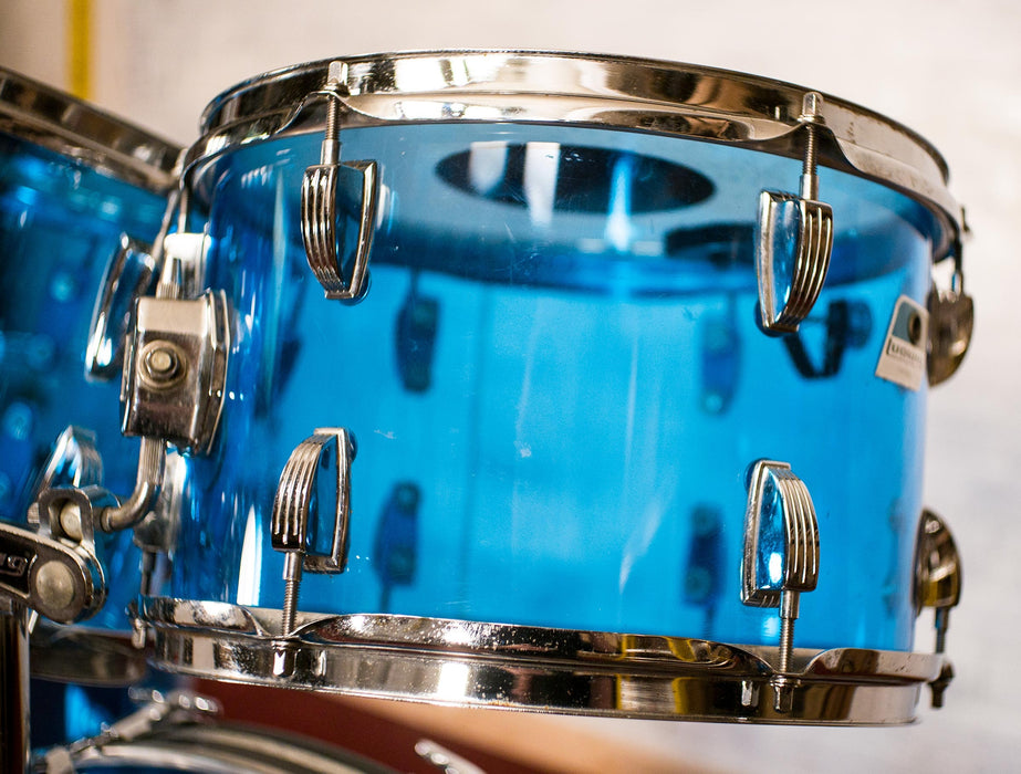 Ludwig Early 70's Blue Vistalite 4pc Shell Pack