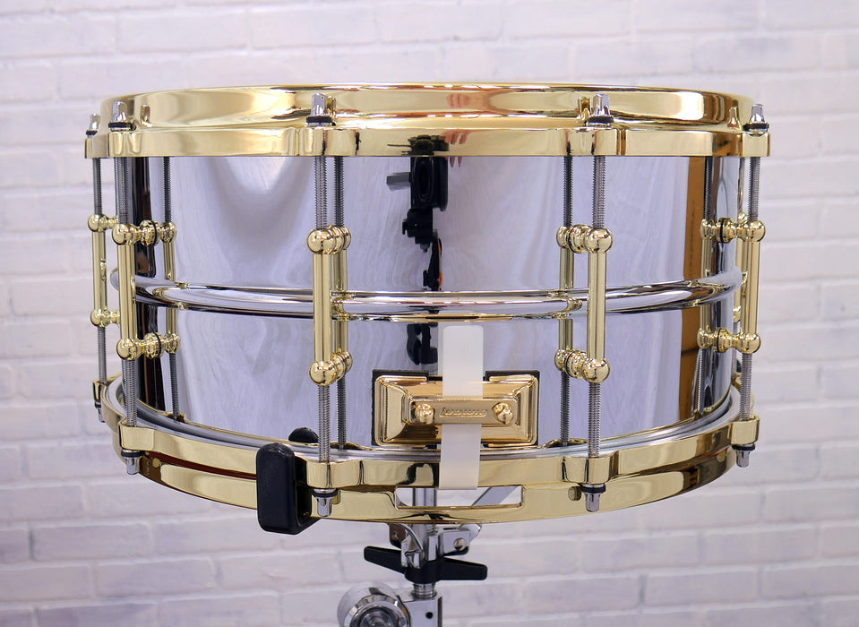 Ludwig 6.5" x 14" Chrome Over Brass "Brass on Brass" Snare Drum - B STOCK