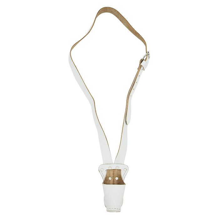 Musser White Leather Bell Lyra Strap