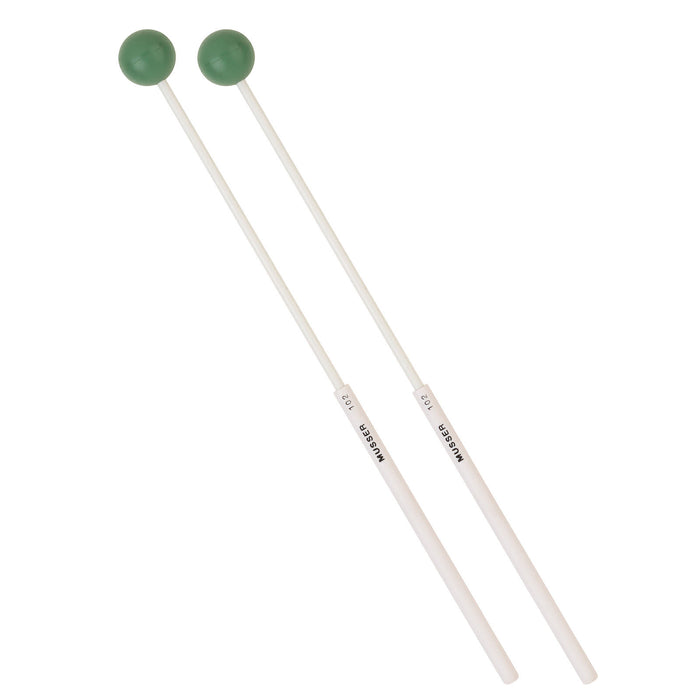 Musser 2-Step Fiberglass Mallets - Green Medium Rubber Ball