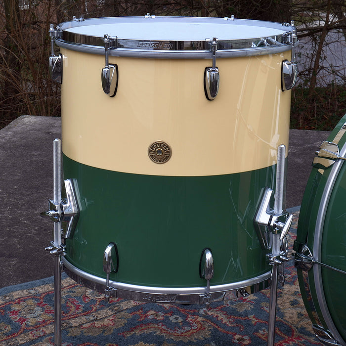 Gretsch Broadkaster 3pc Shell Pack in Two-Tone Catalina Green and Ivory Gloss Lacquer