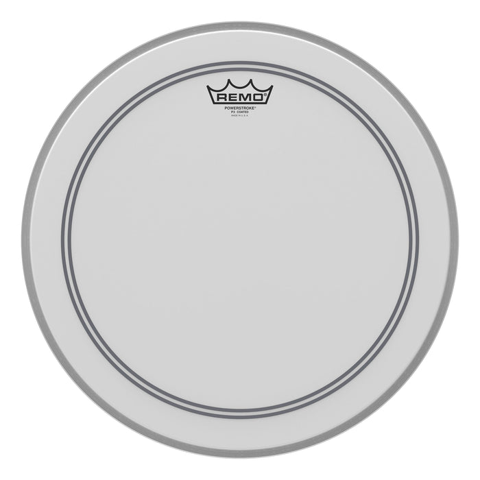 Remo POWERSTROKE 3 Bass Head 16" Coated 2-1/2" White FALAM Patch