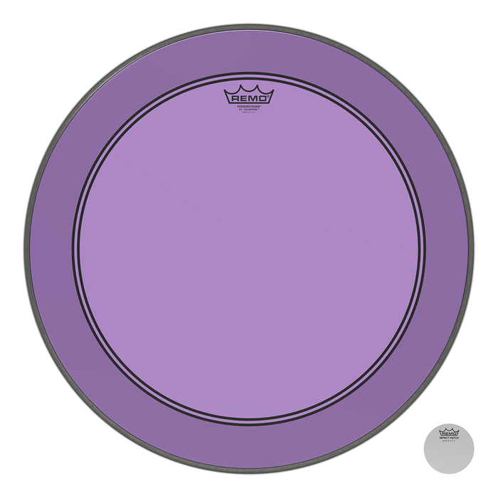 Remo Powerstroke P3 Colortone Purple Bass Drumhead 22" Diameter