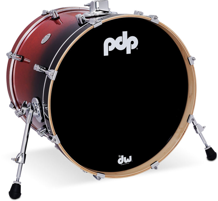 PDP 16" x 20" Concept Maple Bass Drum - Red To Black Fade