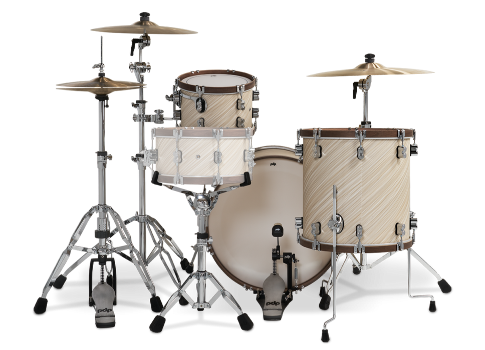 PDP Limited Twisted Ivory w/ Walnut Hoops 3pc Shell pack