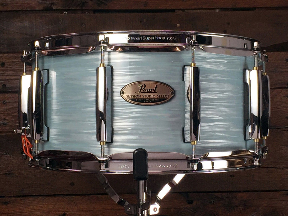 Pearl STS Session Studio Select 14" x 6.5" Snare Drum Ice Blue Oyster