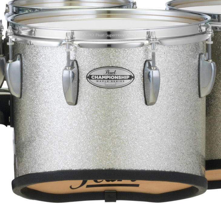 14x11 Championship Maple Lacquer Shallow Cut, Undrilled - Silver Sparkle Lacquer