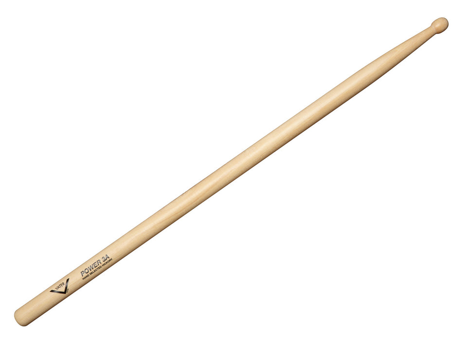 Vater Power 3A Hickory Drum Sticks - Wood Tip