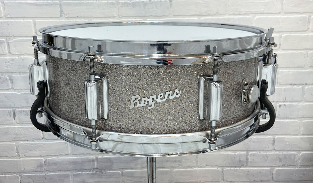 Rogers 5" x 14" Powertone Snare Drum in Silver Sparkle
