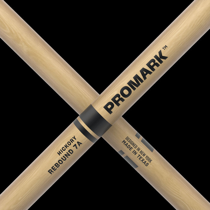 ProMark Rebound 7A Hickory Drumstick, Oval Nylon Tip