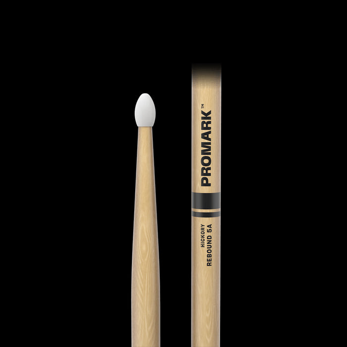 ProMark Rebound 5A Hickory Drumstick, Oval Nylon Tip — Drums on SALE