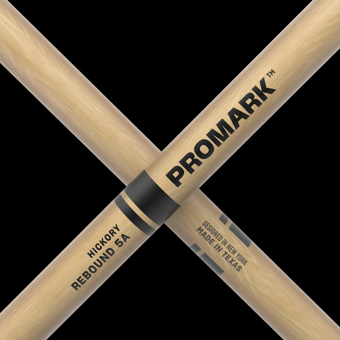 ProMark Rebound 5A Hickory Drumstick, Oval Nylon Tip