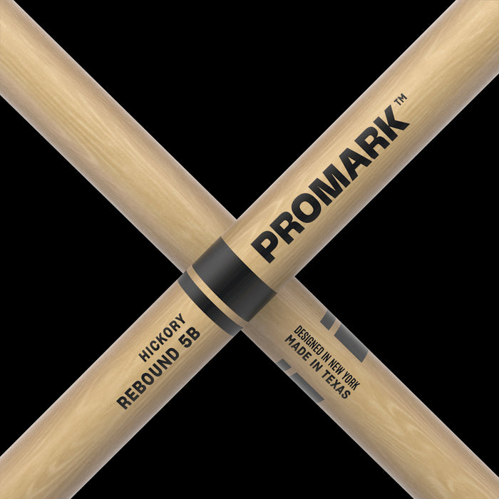 ProMark Rebound 5B Hickory Drumstick, Oval Nylon Tip