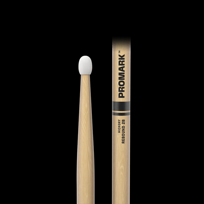 ProMark Rebound 2B Hickory Drumstick, Nylon Oval Tip