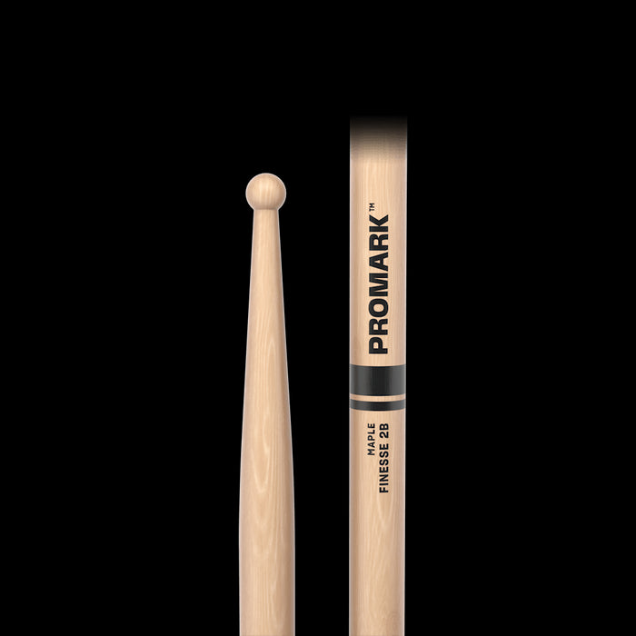ProMark Finesse 2B Maple Drumstick, Small Round Wood Tip