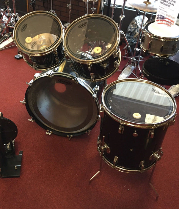 Rogers 4pc Drum Set 22/12/13/16 Powertone Black Cortex 70's