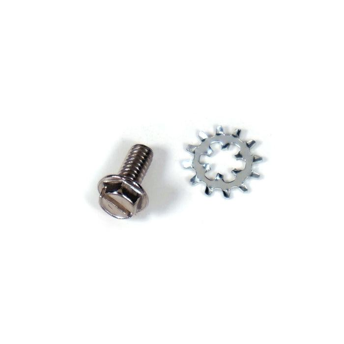 Rogers 8-32 x 3/8" Replacement Lug Screw & Washer Set - Slotted Hex w/ Star Washer