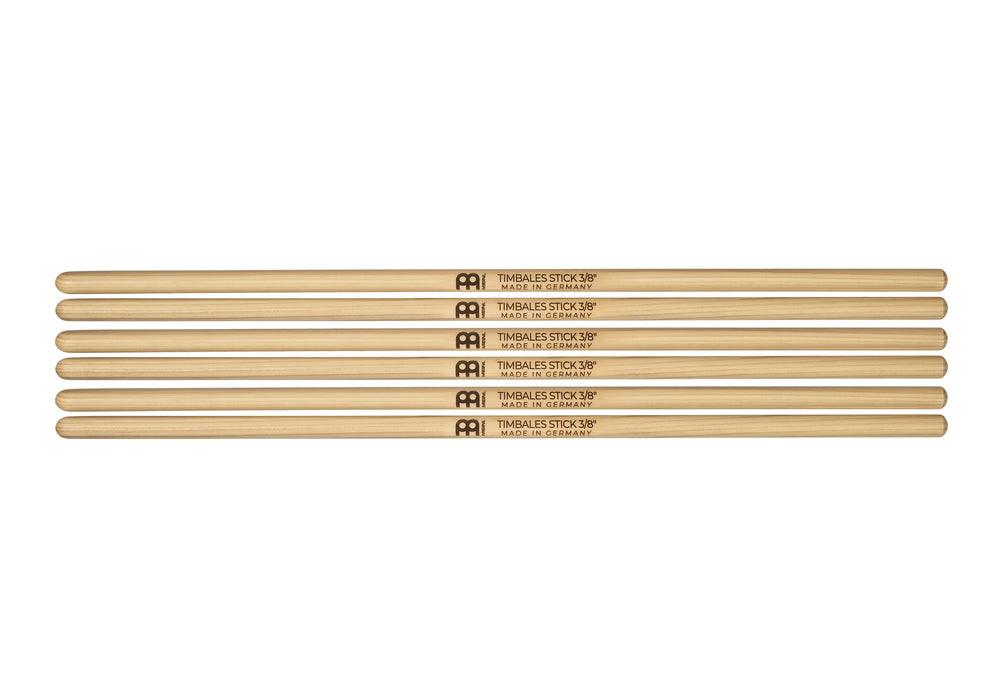 Meinl Timbales Stick 3/8", Drumstick Hickory, Pair, 3-Pack - SB118-3