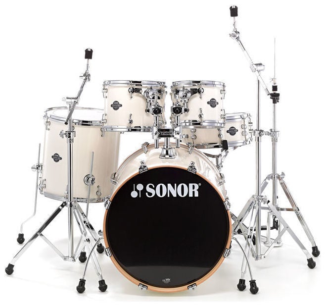 Sonor Essential Force Stage-3 Creme White 5 pc DrumSet w Hardware Blowout!