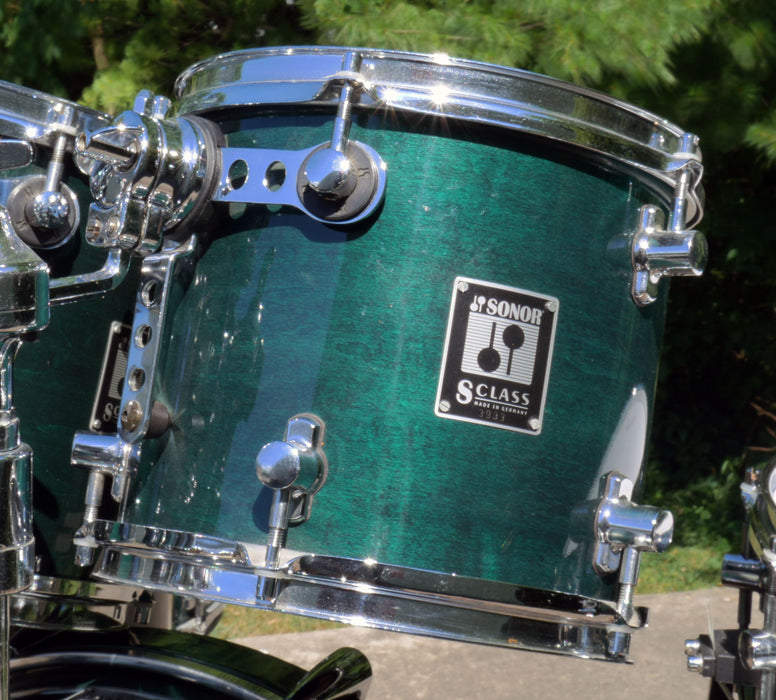 Sonor S Class Pro 6pc Shell Pack w/ Cases & Stand from 2004 in Emerald Green