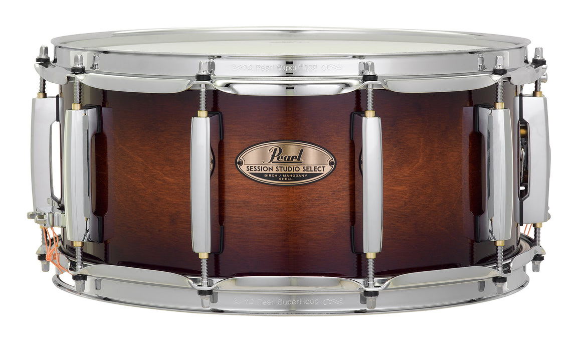Pearl STS Session Studio Select 14"x6.5" Snare Drum - Gloss Barnwood Brown
