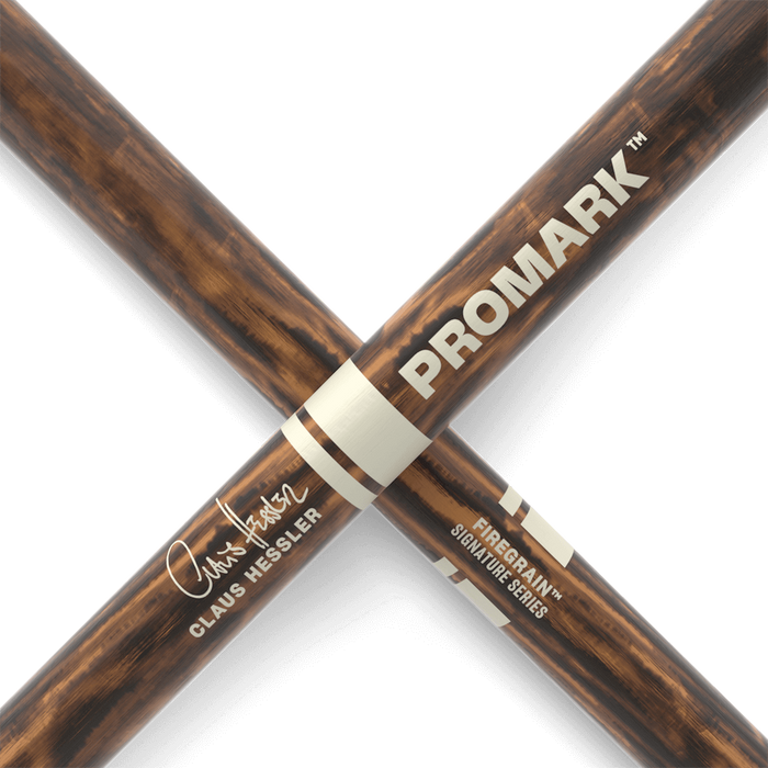 ProMark Claus Hessler ActiveGrip Clear, FireGrain Hickory Drumstick, Wood Tip